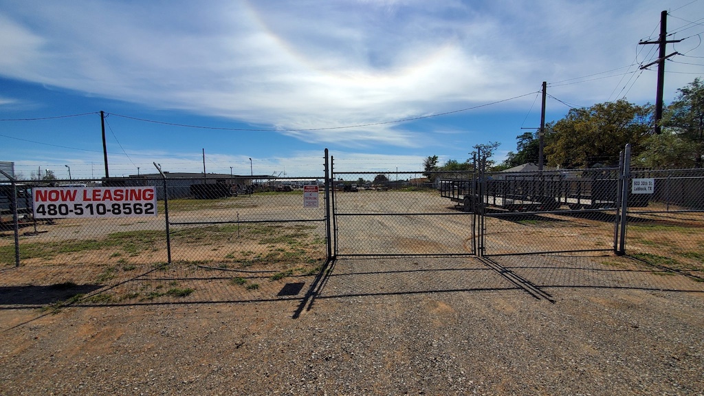 light industrial storage yard in Lubbock, TX
